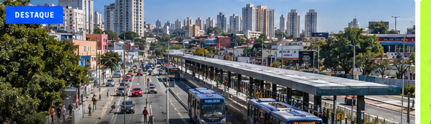 Corredor de ônibus novo em avenida de Taboão da Serra
